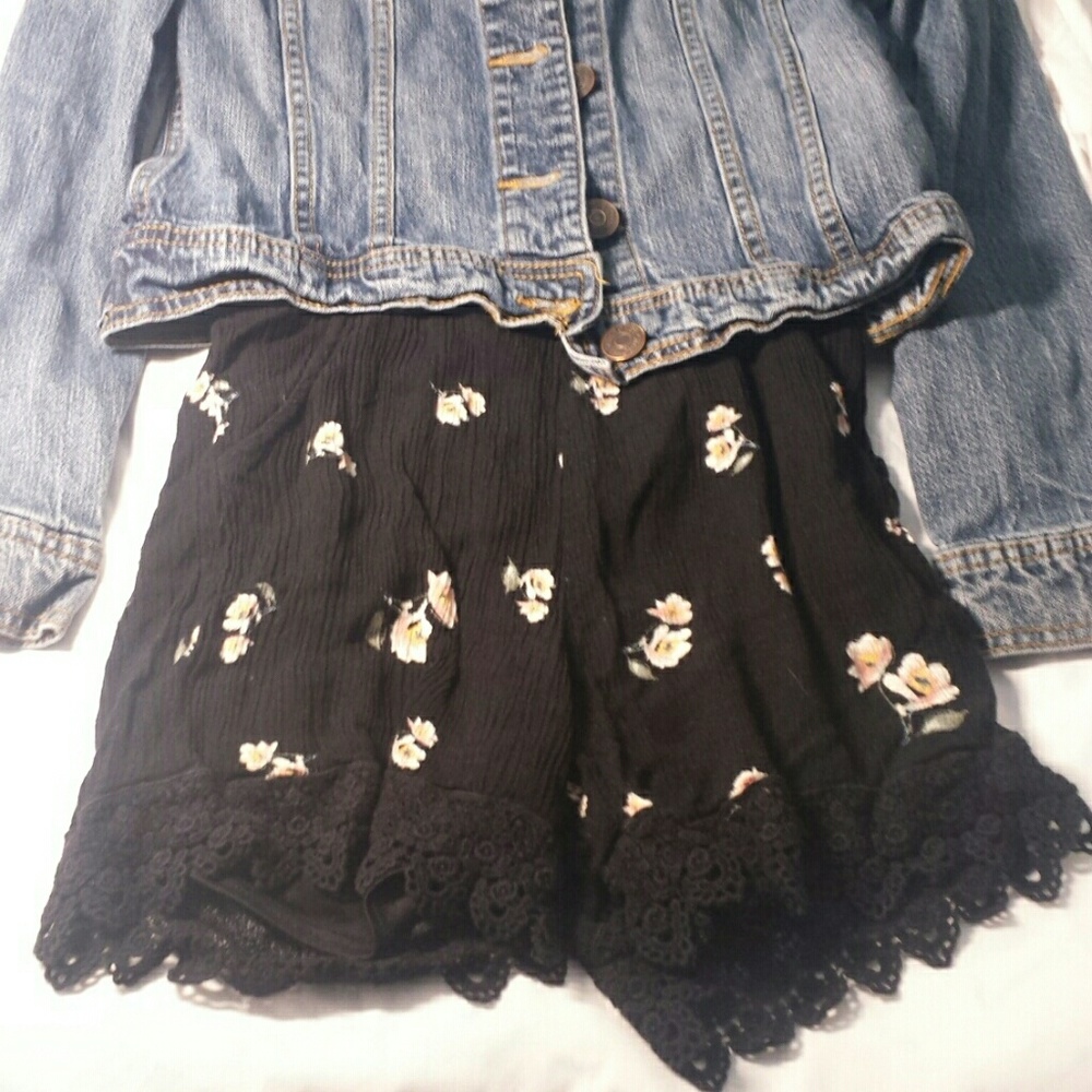 Cute romper and denim jacket